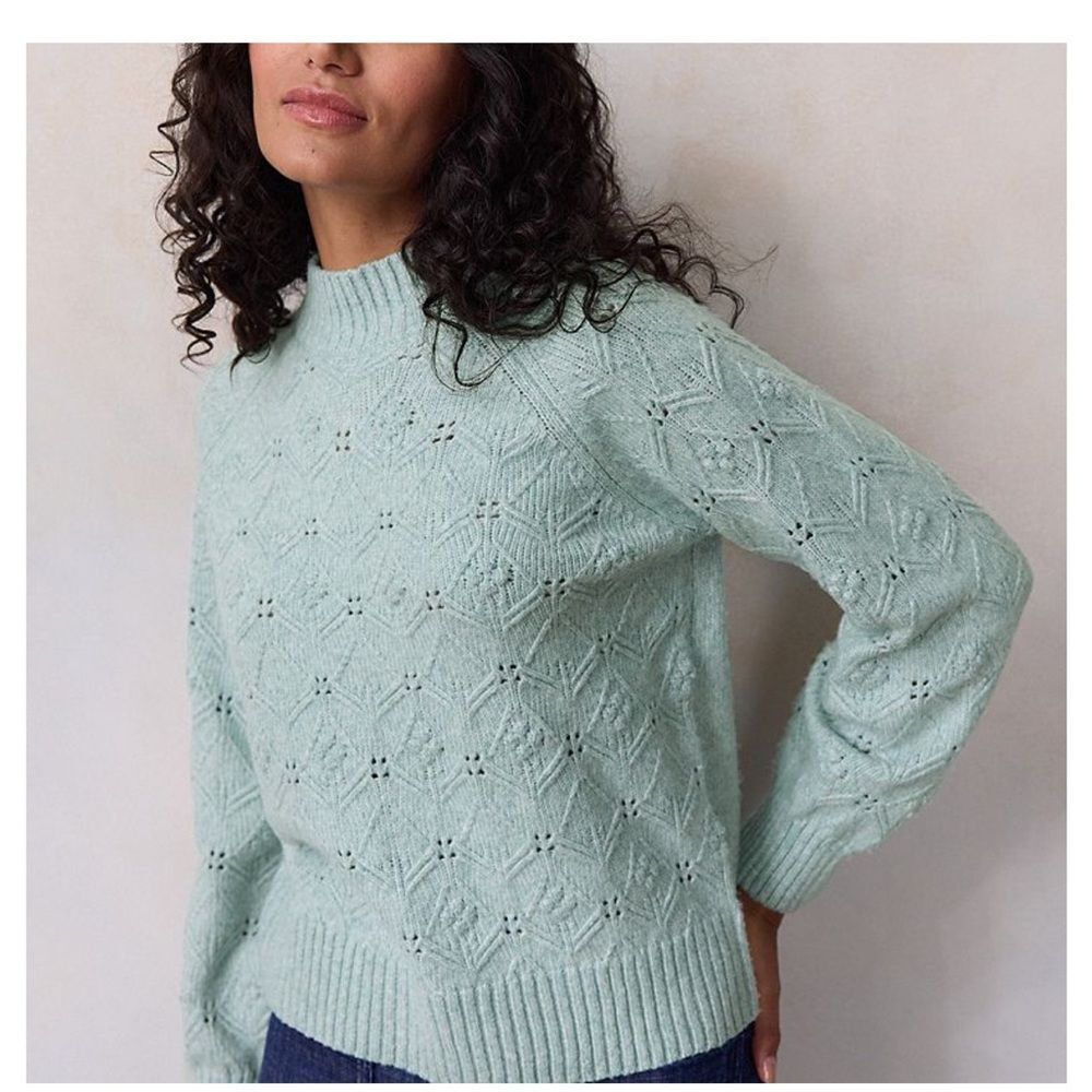 Lauren Conrad Balloon Sleeve Mock Neck Sweater - Picture 3 of 7